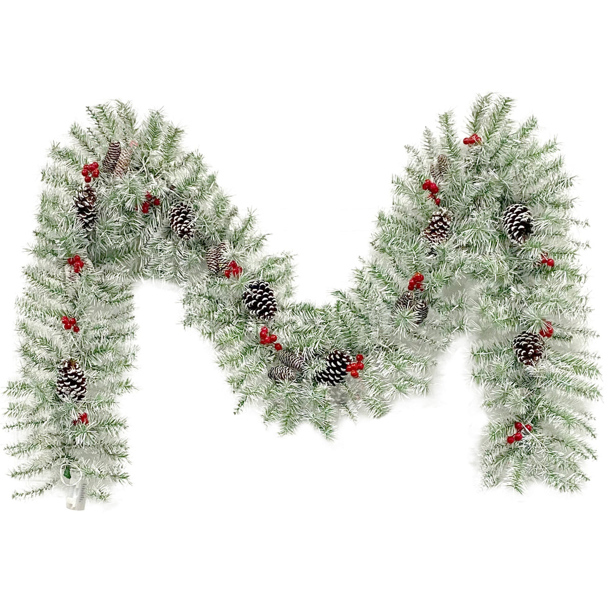 4-Piece Pre-Lit Christmas Décor Set with Wreath, Garland & Two Trees