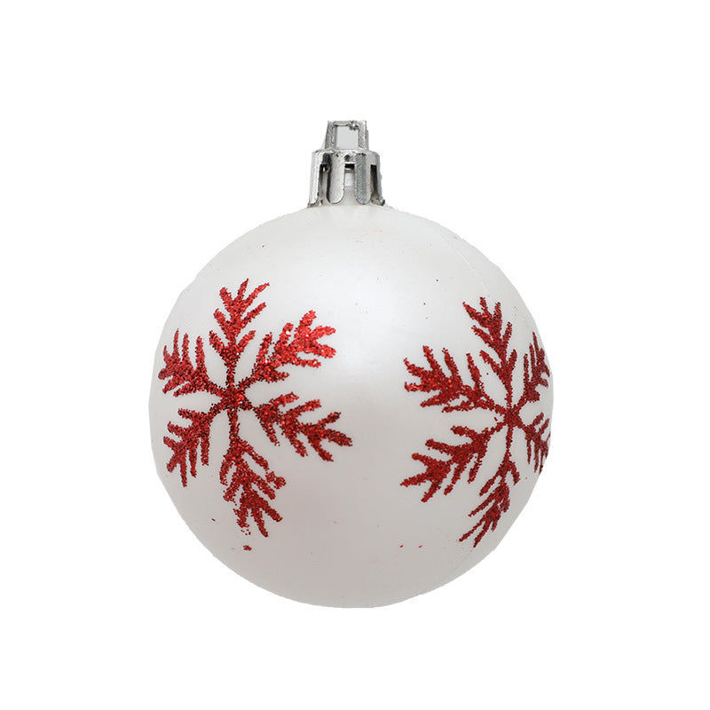 Snowflake Christmas Ball Ornaments, 12-Pack | 6 cm