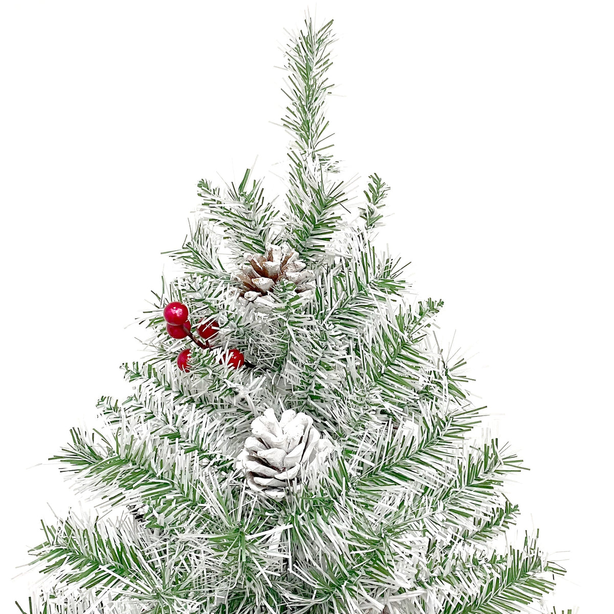 4-Piece Pre-Lit Christmas Décor Set with Wreath, Garland & Two Trees