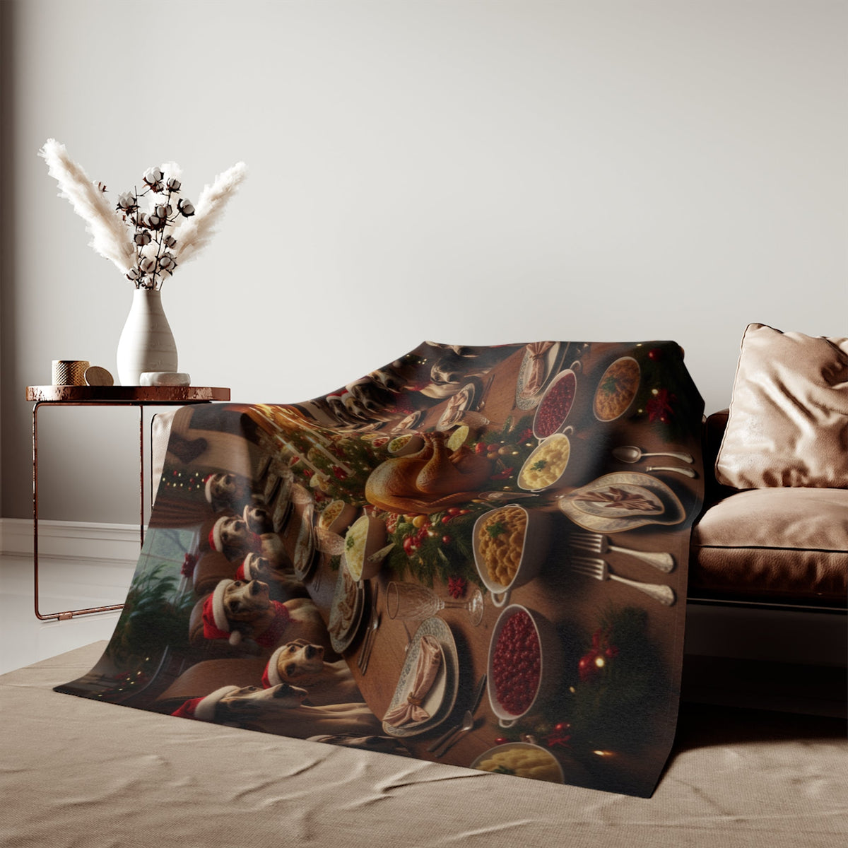 Great Dane Festive Holiday Dinner Blanket