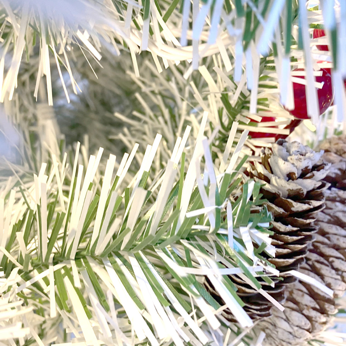 4-Piece Pre-Lit Christmas Décor Set with Wreath, Garland & Two Trees