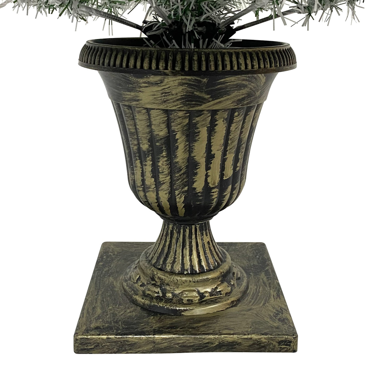4-Piece Pre-Lit Christmas Décor Set with Wreath, Garland & Two Trees