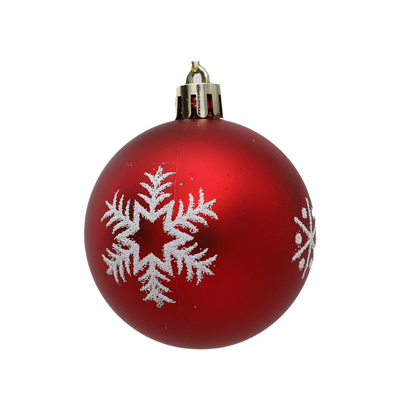 Snowflake Christmas Ball Ornaments, 12-Pack | 6 cm
