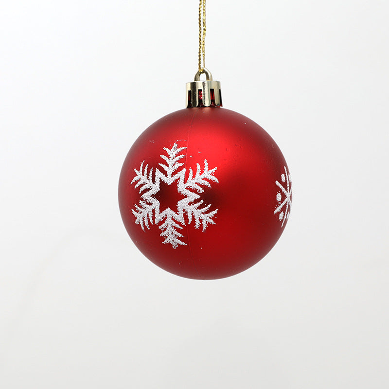 Snowflake Christmas Ball Ornaments, 12-Pack | 6 cm