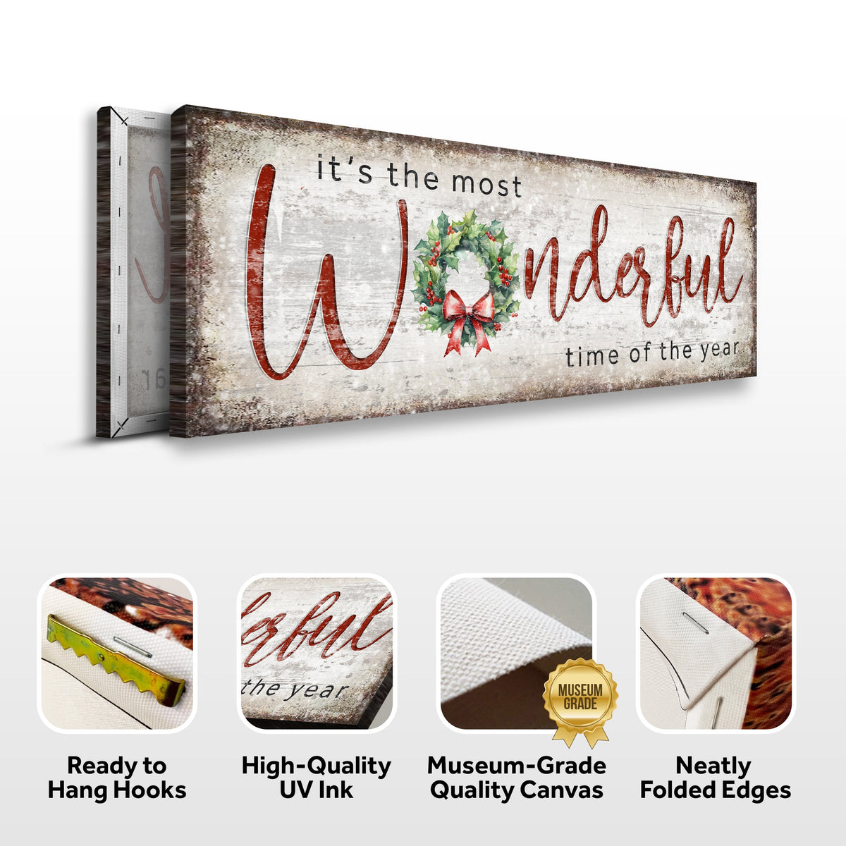 It’s the Most Wonderful Time of the Year Christmas Canvas Wall Art