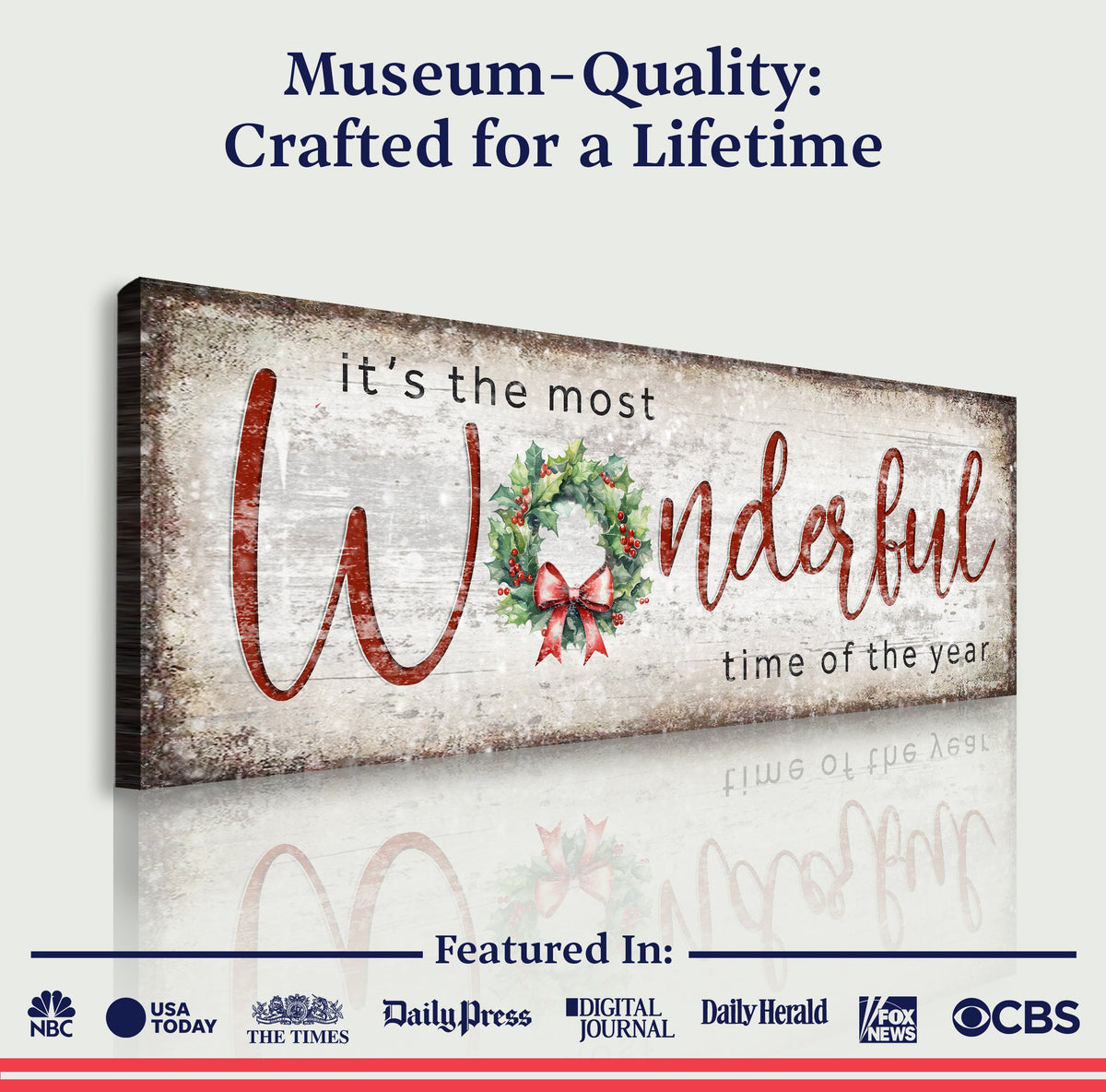 It’s the Most Wonderful Time of the Year Christmas Canvas Wall Art
