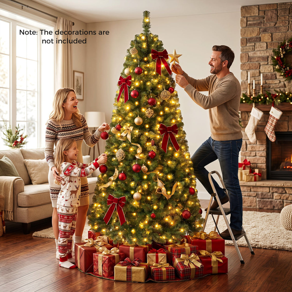 Pre-Lit Artificial Christmas Tree with Remote Control | 6, 7 & 8 Ft