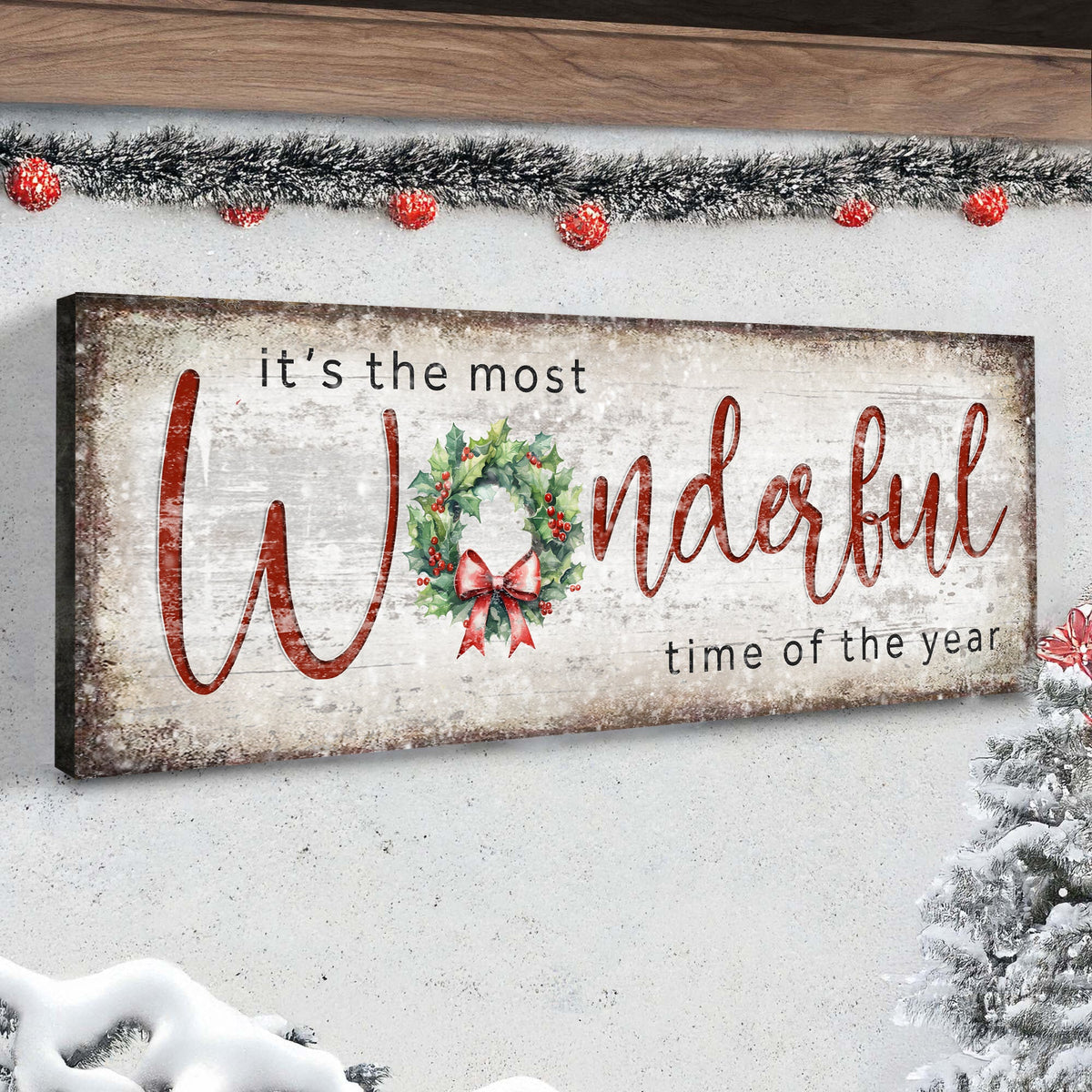 It’s the Most Wonderful Time of the Year Christmas Canvas Wall Art
